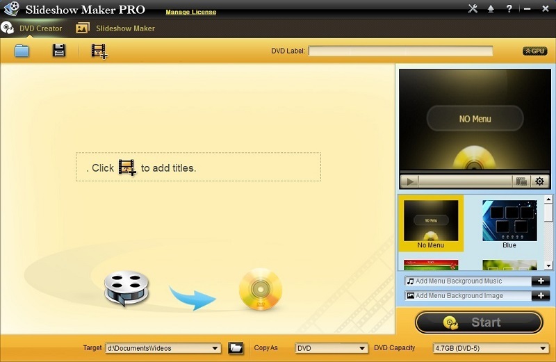 Xinfire slideshow Maker PRO Screenshot